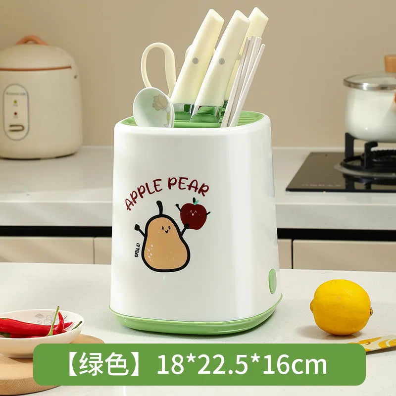 Kitchen Multifunctional Knife Storage Box Kitchen Chopsticks Countertop Knife Shelf Drain Household Knife Knife Shelf