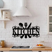 Kitchen Metal Sign, Kitchen Signs Wall Rustic Metal Kitchen Decor，Wall decoration, Wall Sticker，Artwork, Iron Art Silhouette