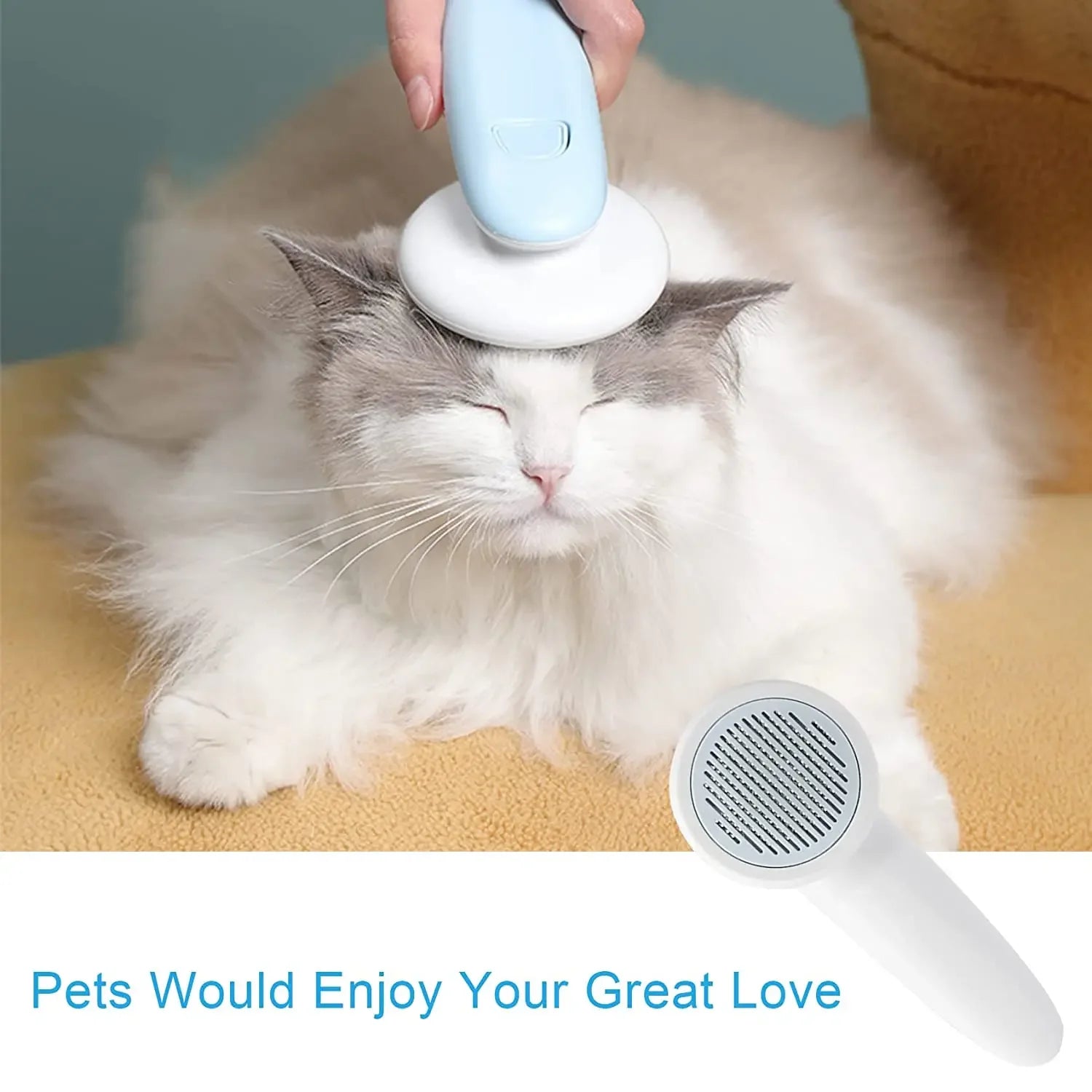 Pet Hair Comb for Cats and Dogs, Self Cleaning Brush, Massage Combs, Grooming Products, Dogs
