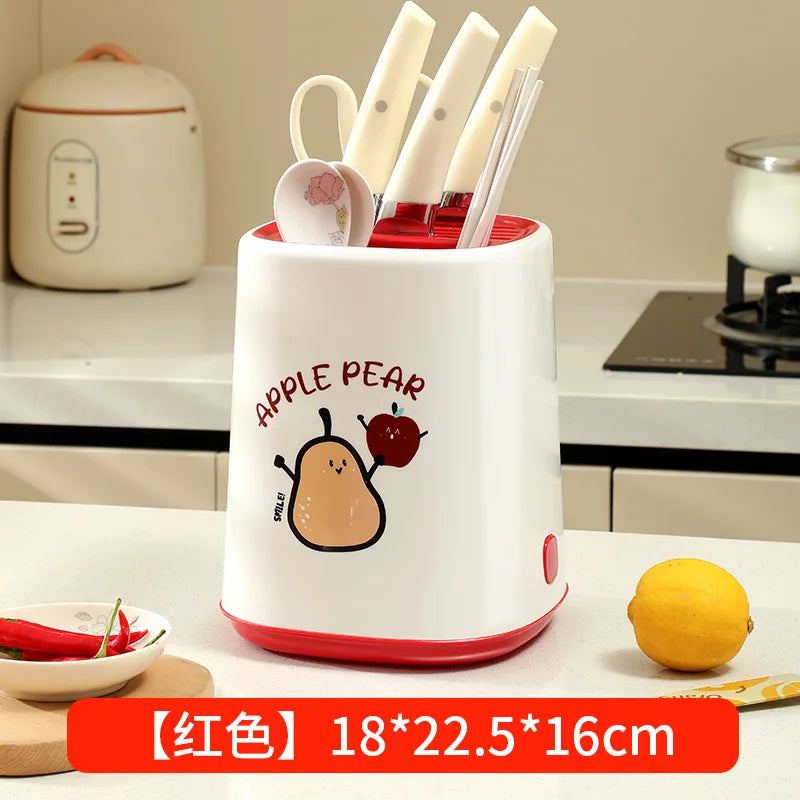 Kitchen Multifunctional Knife Storage Box Kitchen Chopsticks Countertop Knife Shelf Drain Household Knife Knife Shelf