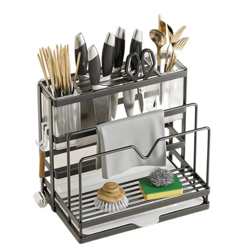 Kitchen knife holder, chopstick cage, storage rack, household multifunctional countertop, cutting board rack, vegetable board