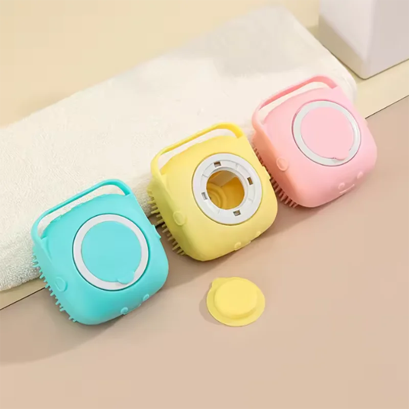 Pet dog silicone bath brush Clean care baby Baby bath massage brush Safe non-toxic pet products