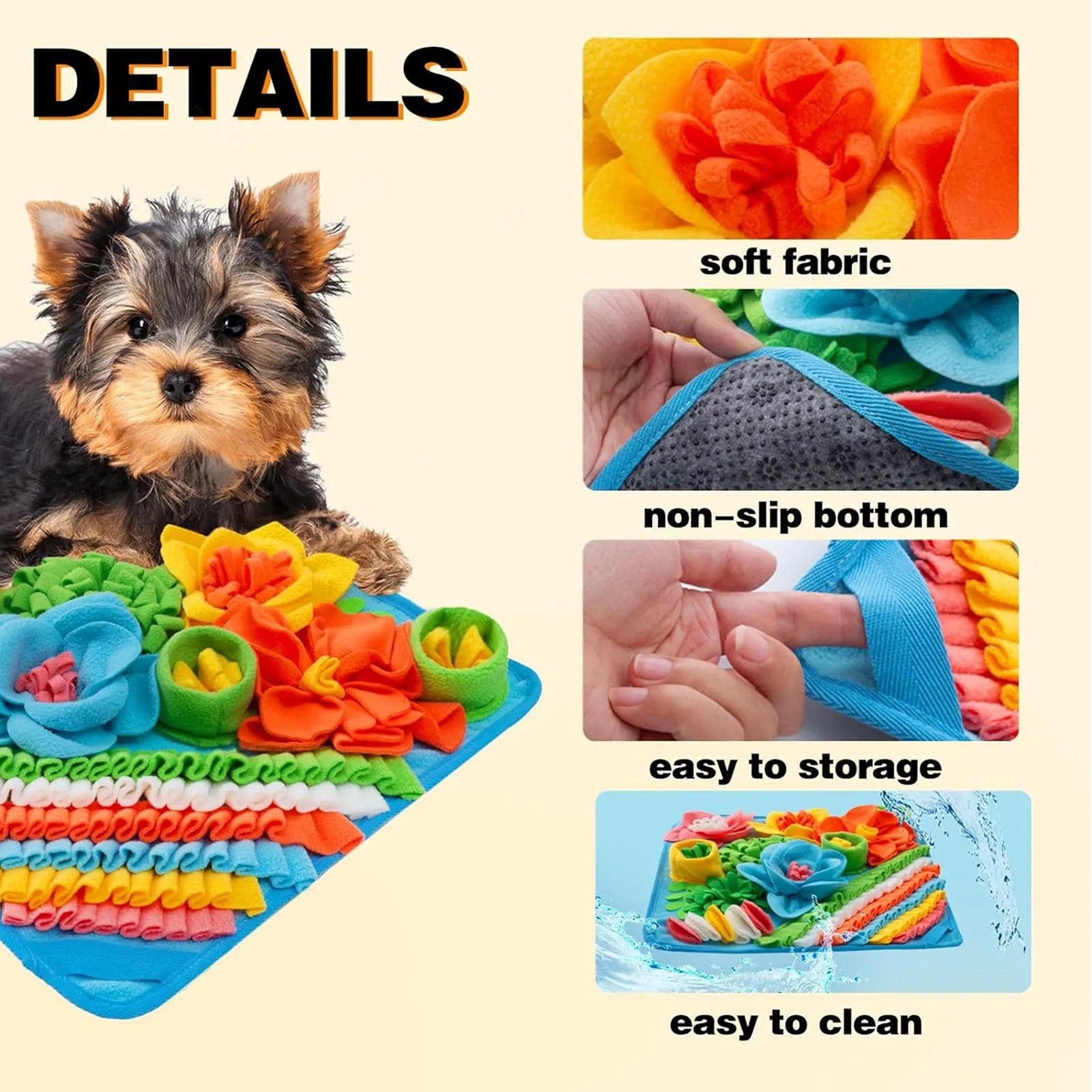 Pet Sniffing Pad Dog And Cat Foraging Toys Indoor Play Eating Mat Relieve Stress And Release Energy Treasure Hunting Slow Food
