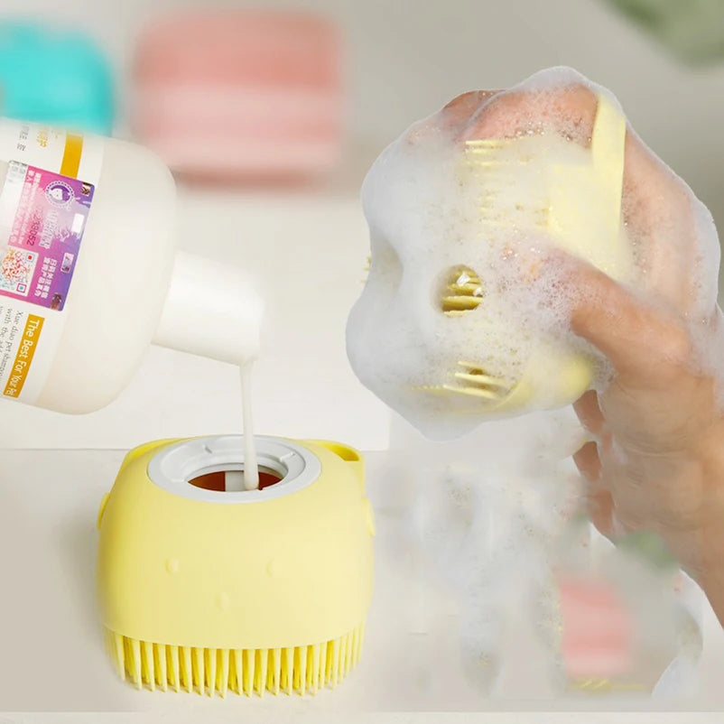 Pet dog silicone bath brush Clean care baby Baby bath massage brush Safe non-toxic pet products