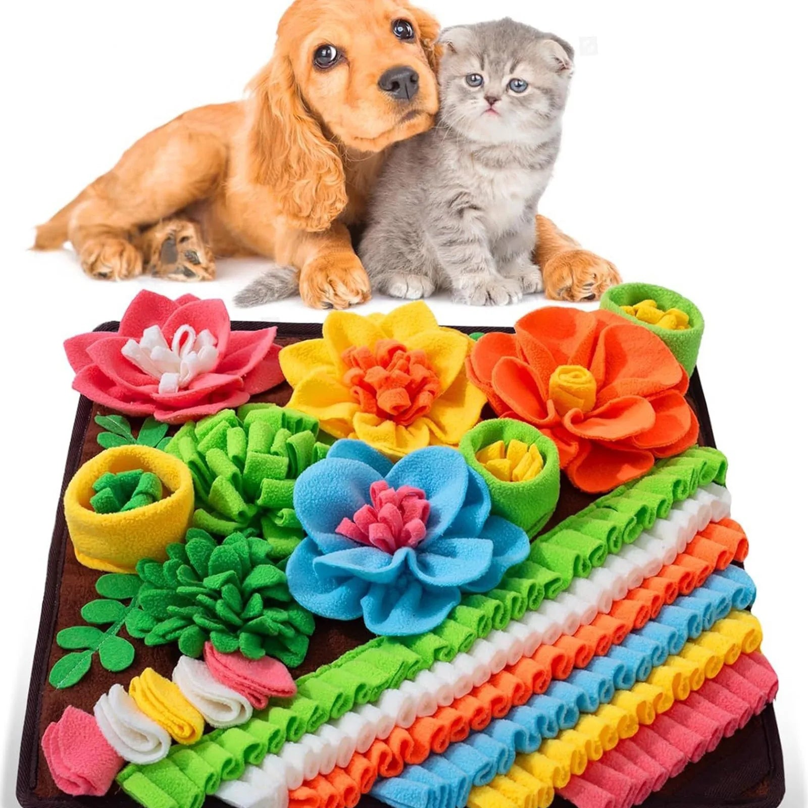 Pet Sniffing Pad Dog And Cat Foraging Toys Indoor Play Eating Mat Relieve Stress And Release Energy Treasure Hunting Slow Food